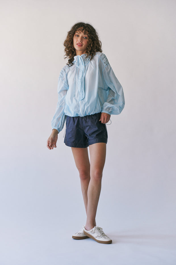 CLARA SHIRRED WINDBREAKER