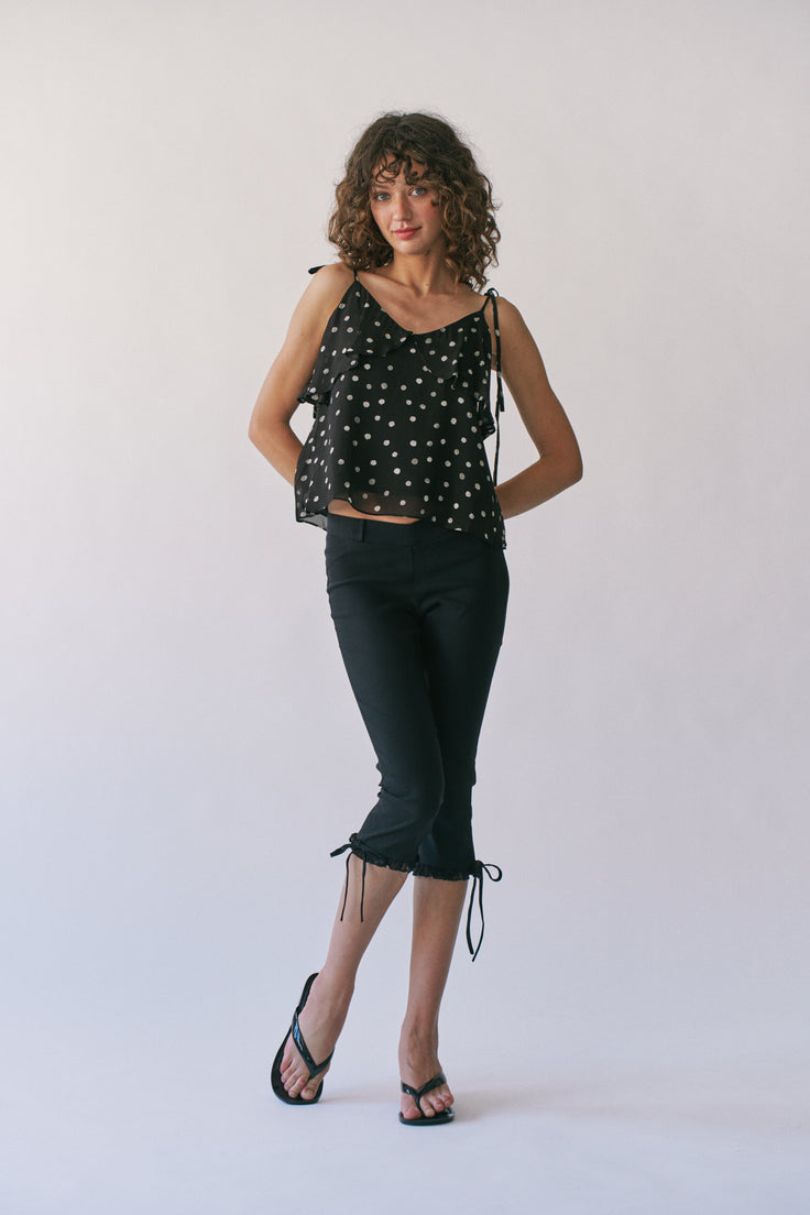 ELISE POLKA DOT RUFFLE CAMI