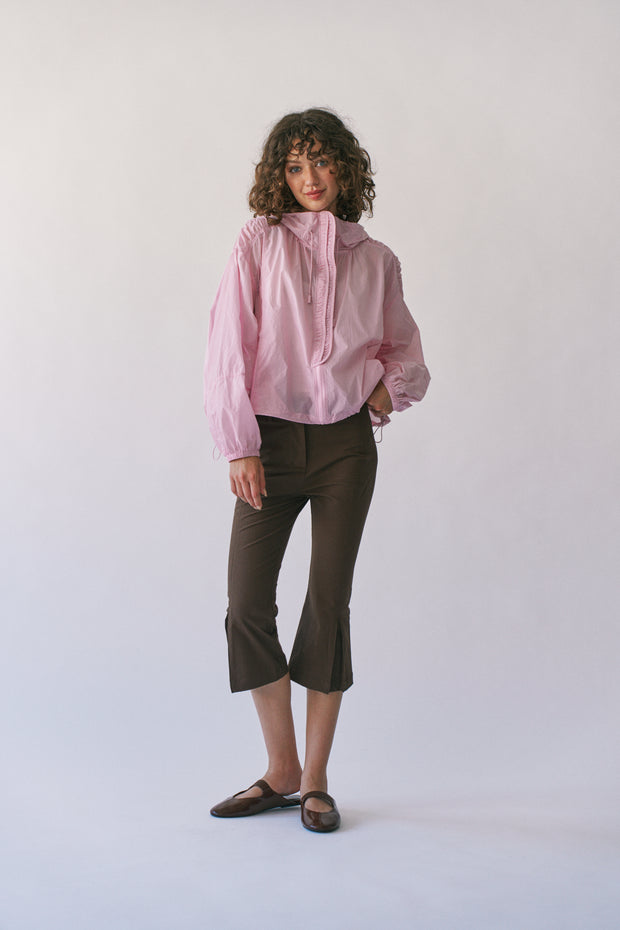 CLARA SHIRRED WINDBREAKER