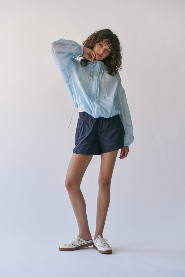 CLARA SHIRRED WINDBREAKER