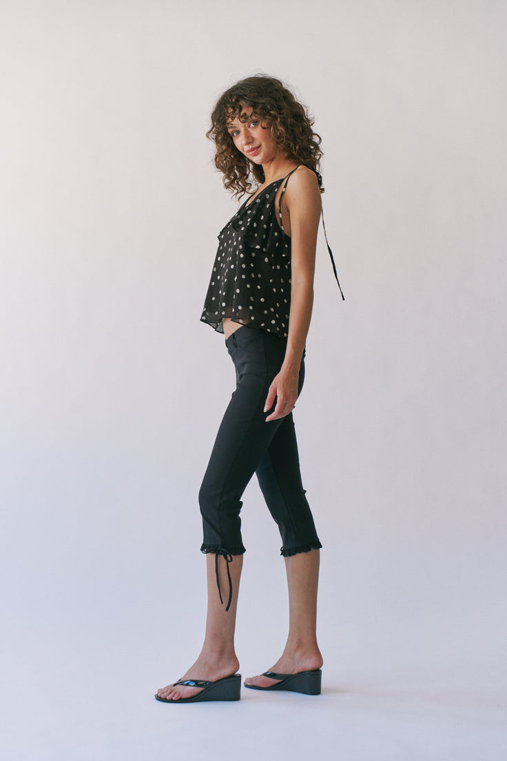 ELISE POLKA DOT RUFFLE CAMI