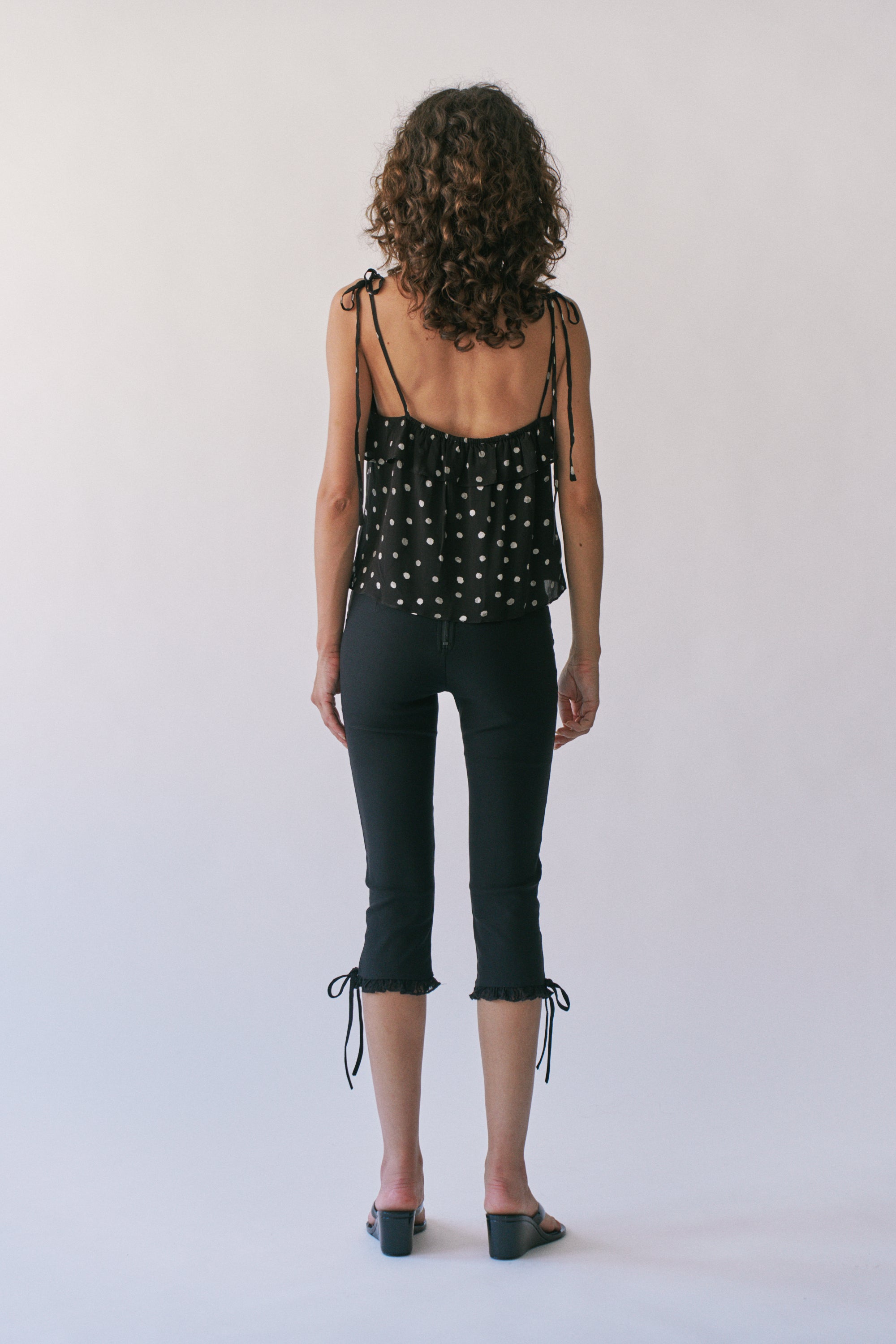 ELISE POLKA DOT RUFFLE CAMI