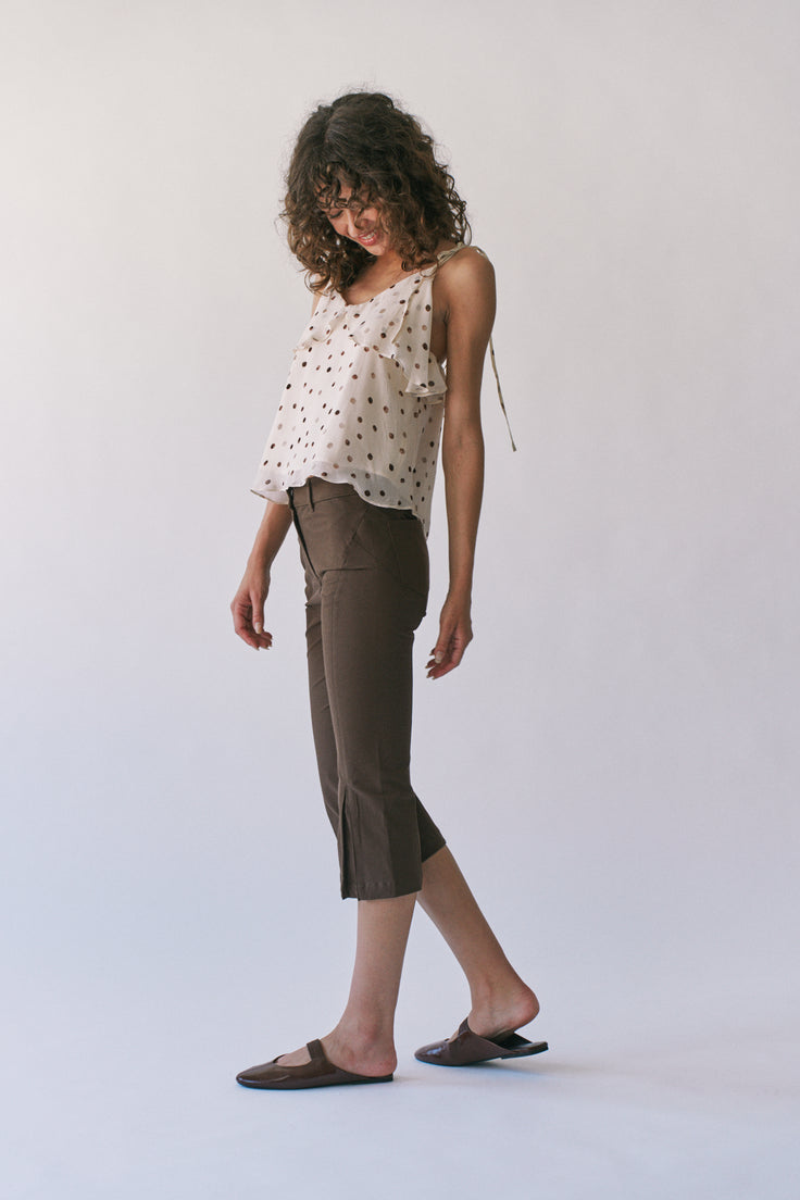 ELISE POLKA DOT RUFFLE CAMI